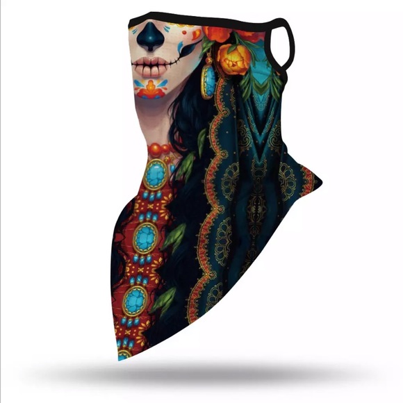 Last 1!  Face mask gaiter with ear loops - Picture 2 of 9